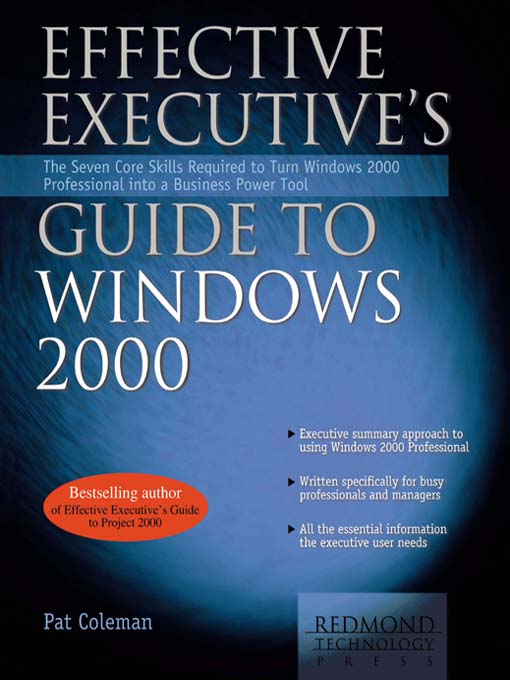 Cover image for Effective Executive's Guide to Windows 2000